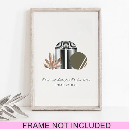 He Is Not Here  Fine Art Print - Christian Wall Art Prints - Bible Verse Wall Art - Best Prints For Home - Gift For Christian - Ciaocustom