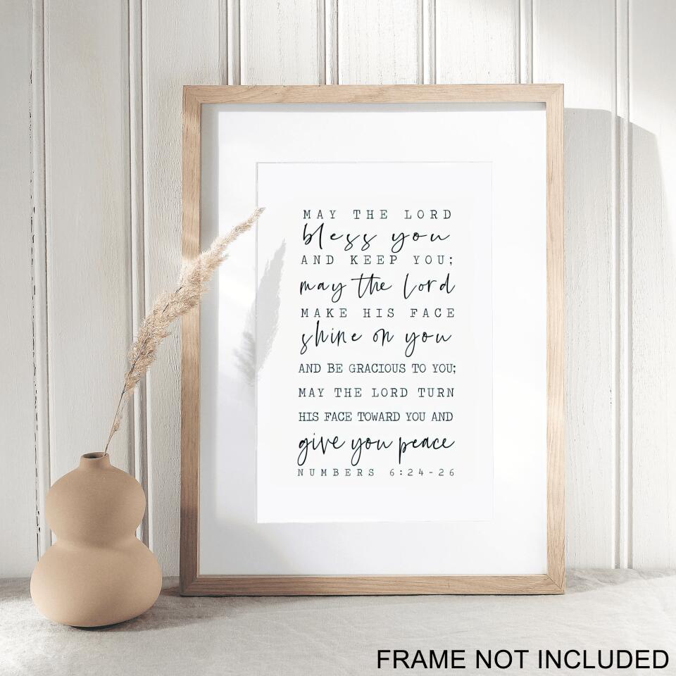 May The Lord Bless You and Keep You Fine Art Print - Christian Wall Ar ...