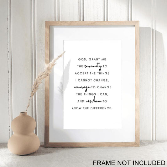 God Grant Me The Serenity Fine Art Print - Christian Wall Art Prints - Bible Verse Wall Art - Best Prints For Home - Gift For Christian - Ciaocustom