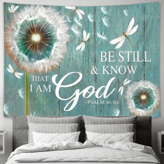 Be Still & Know That I Am God - Jesus Christ Tapestry Wall Art - Tapestry Wall Hanging - Christian Wall Art - Ciaocustom