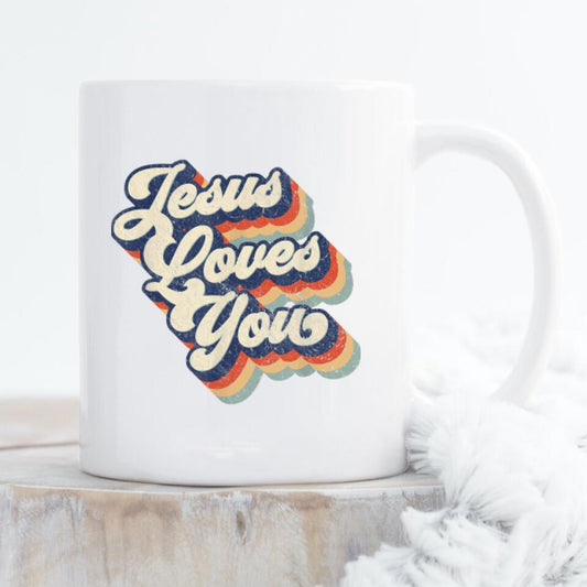 Jesus Loves You Mug - Christian Coffee Mugs - Bible Verse Mugs - Scripture Mugs - Religious Faith Gift - Gift For Christian - Ciaocustom