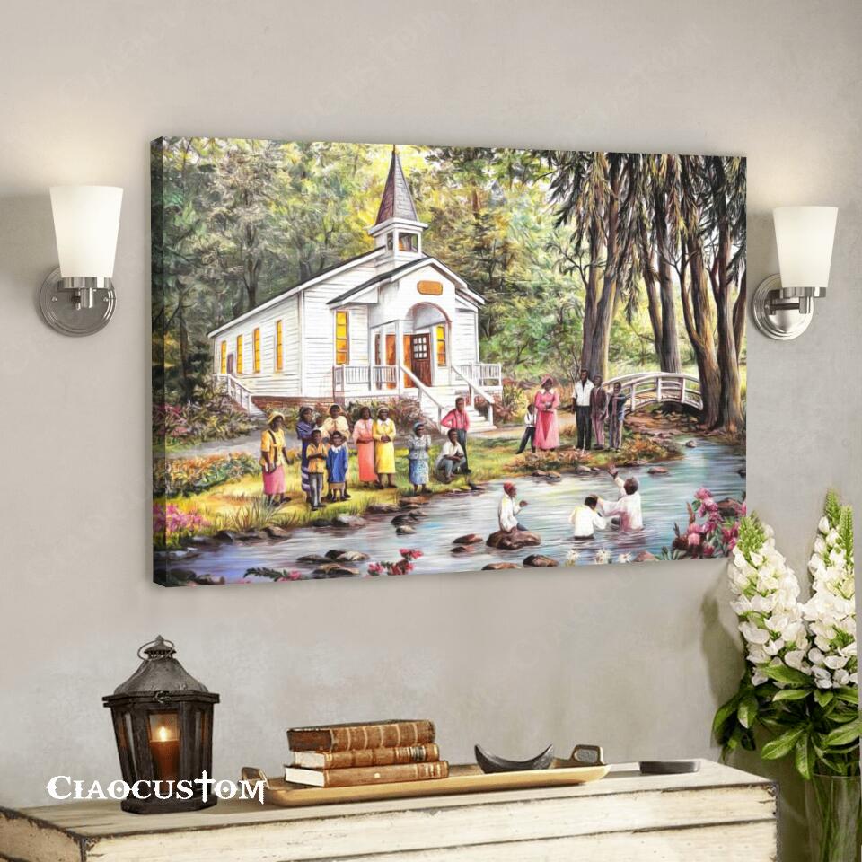 Church  - Christian Canvas Wall Art - Christian Wall Decor - Christian Artwork - Religious Wall Decor - Faith Canvas Wall Art - Scripture Wall Art - Ciaocustom