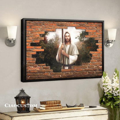 Lord Jesus With Stick - Jesus Pictures - Jesus Canvas Poster - Jesus Wall Art - Christ Pictures - Faith Canvas - Gift For Christian - Ciaocustom