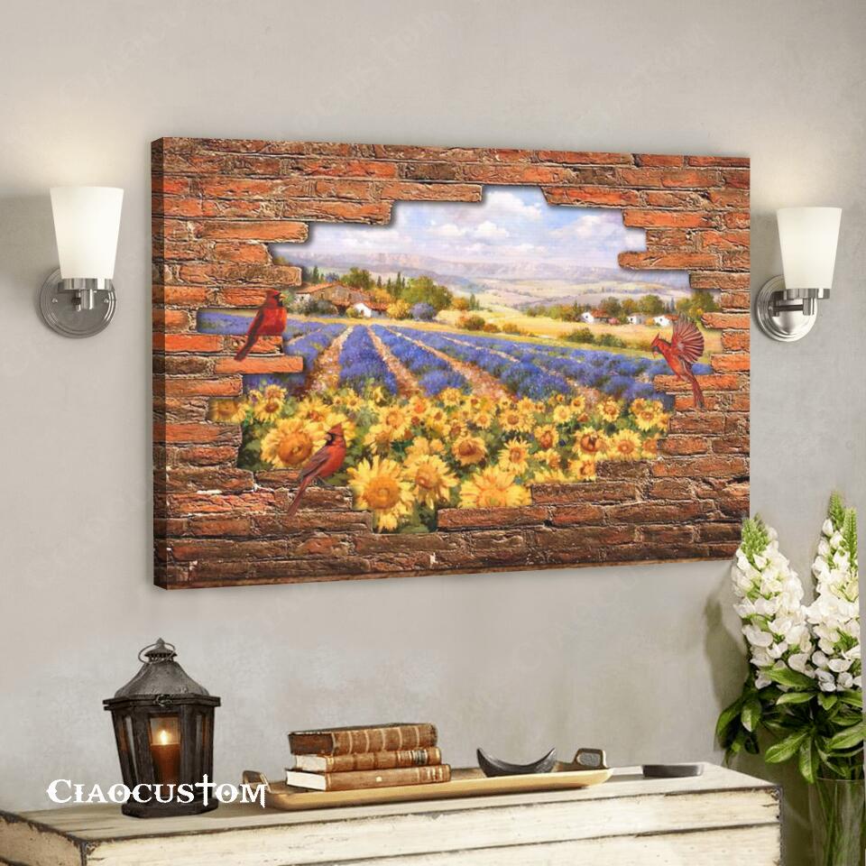 Sun Flowers Field Christian Canvas Wall Art - Christian Wall Decor - Christian Artwork - Religious Wall Decor - Scripture Wall Art - Ciaocustom