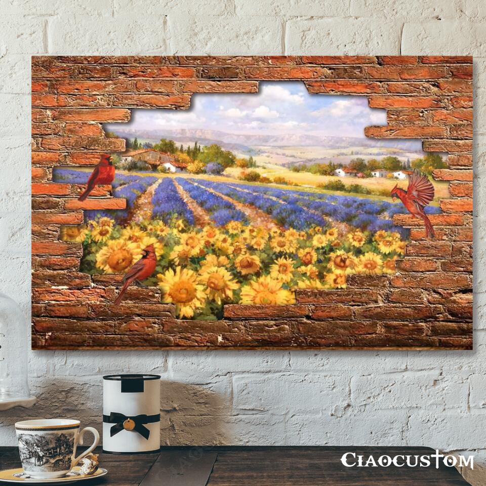 Sun Flowers Field Christian Canvas Wall Art - Christian Wall Decor - Christian Artwork - Religious Wall Decor - Scripture Wall Art - Ciaocustom