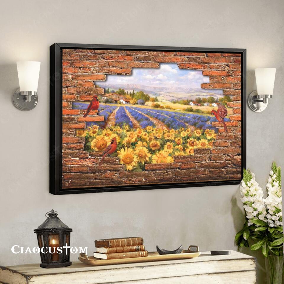 Sun Flowers Field Christian Canvas Wall Art - Christian Wall Decor - Christian Artwork - Religious Wall Decor - Scripture Wall Art - Ciaocustom