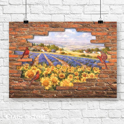 Sun Flowers Field Christian Canvas Wall Art - Christian Wall Decor - Christian Artwork - Religious Wall Decor - Scripture Wall Art - Ciaocustom