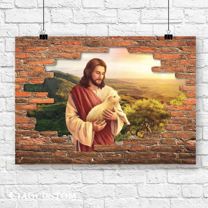 Behold The Lamb - Jesus Pictures - Jesus Canvas Poster - Jesus Wall Art - Christian Canvas Prints - Faith Canvas - Gift For Christian - Ciaocustom