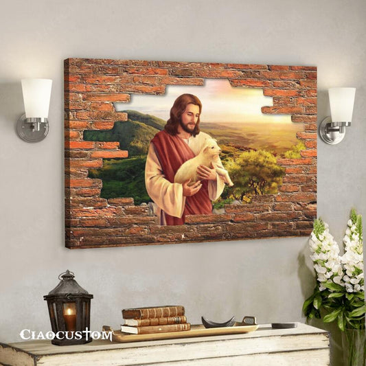 Behold The Lamb - Jesus Pictures - Jesus Canvas Poster - Jesus Wall Art - Christian Canvas Prints - Faith Canvas - Gift For Christian - Ciaocustom