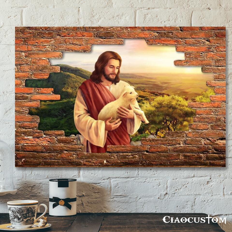 Behold The Lamb - Jesus Pictures - Jesus Canvas Poster - Jesus Wall Art - Christian Canvas Prints - Faith Canvas - Gift For Christian - Ciaocustom