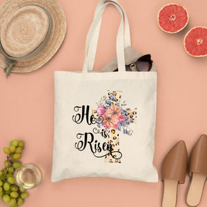 He Is Risen Canvas Tote Bags - Christian Tote Bags - Printed Canvas Tote Bags - Cute Tote Bags - Religious Tote Bags - Gift For Christian - Ciaocustom
