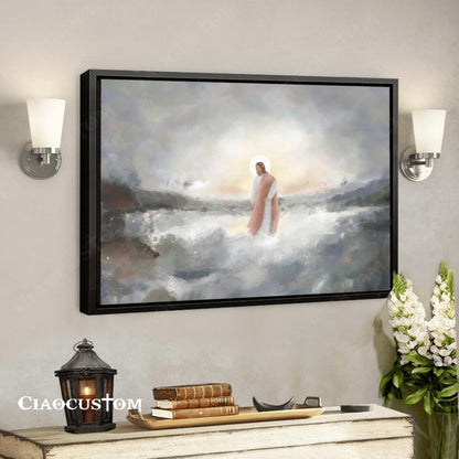 Jesus Walking On Water - Jesus Pictures - Jesus Canvas Poster - Jesus Wall Art - Christ Pictures - Faith Canvas - Gift For Christian - Ciaocustom