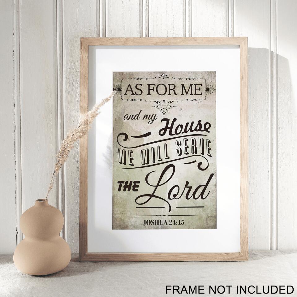 As For Me And My House Fine Art Print 2 - Christian Wall Art Prints - Bible Verse Wall Art - Best Prints For Home - Gift For Christian - Ciaocustom