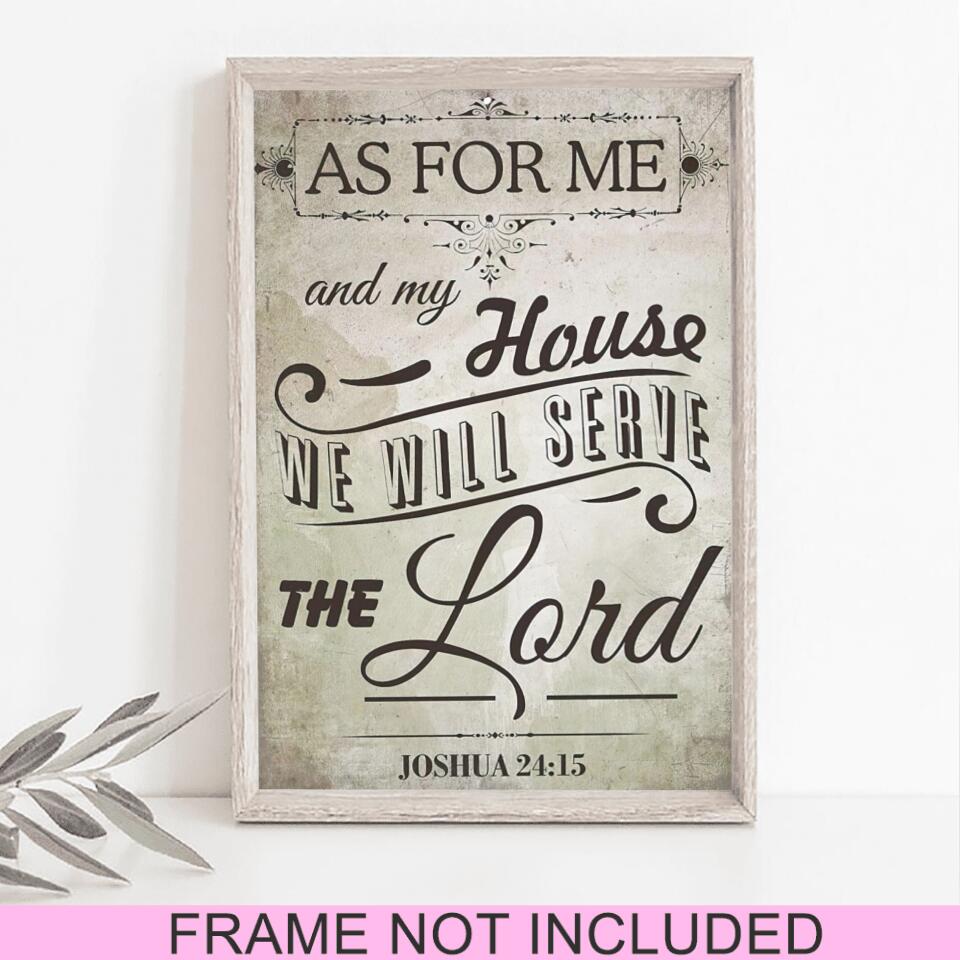 As For Me And My House Fine Art Print 2 - Christian Wall Art Prints - Bible Verse Wall Art - Best Prints For Home - Gift For Christian - Ciaocustom