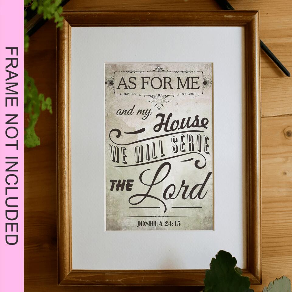 As For Me And My House Fine Art Print 2 - Christian Wall Art Prints - Bible Verse Wall Art - Best Prints For Home - Gift For Christian - Ciaocustom