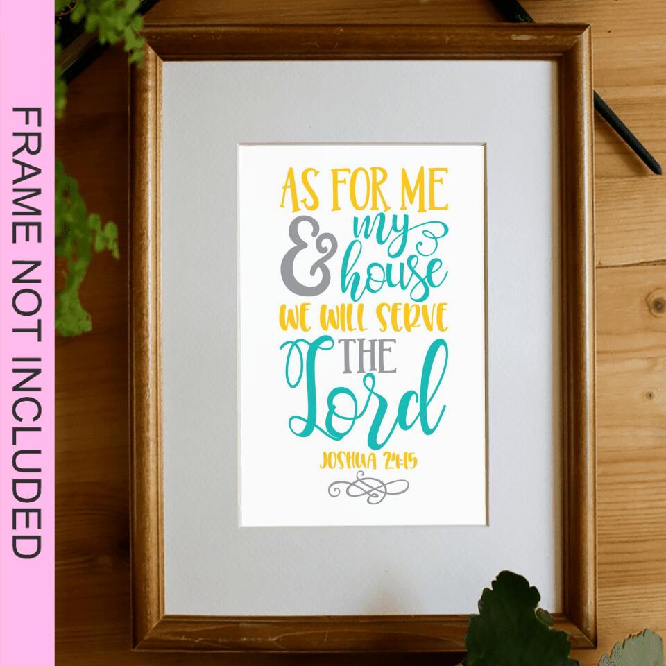 As Forr Me And My House Fine Art Print 3 - Christian Wall Art Prints - Bible Verse Wall Art - Best Prints For Home - Gift For Christian - Ciaocustom