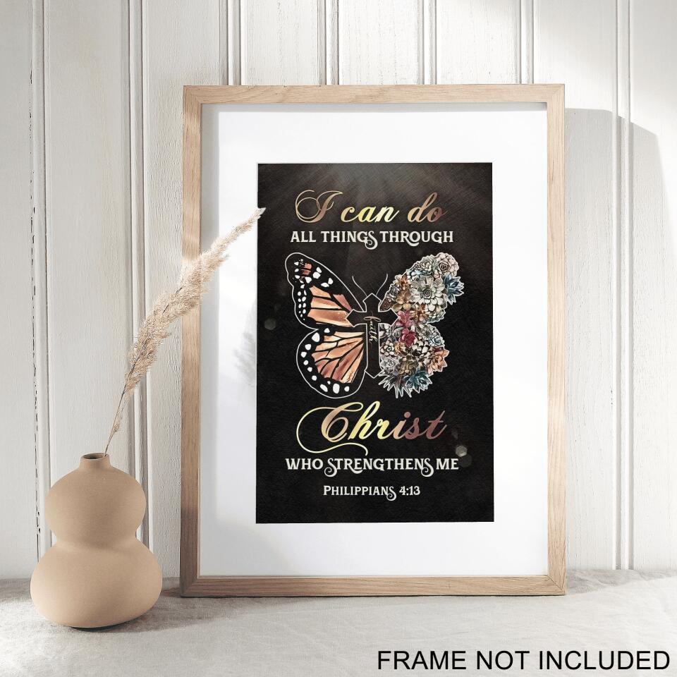 I Can Do All Things Through Fine Art Print - Christian Wall Art Prints - Bible Verse Wall Art - Best Prints For Home - Gift For Christian - Ciaocustom