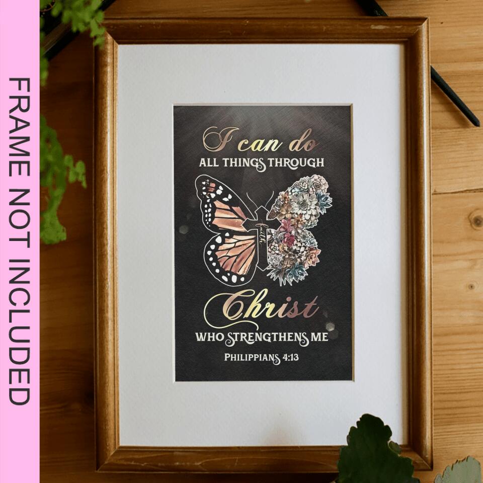 I Can Do All Things Through Fine Art Print - Christian Wall Art Prints - Bible Verse Wall Art - Best Prints For Home - Gift For Christian - Ciaocustom