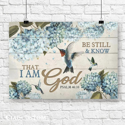 Be Still & Know That I Am God - Jesus Canvas Poster - Jesus Wall Art - Christian Canvas Prints - Faith Canvas - Gift For Christian - Ciaocustom