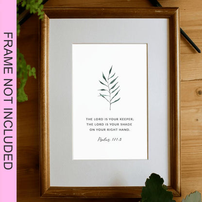 The Lord Is Your Keeper - Psalm121:5 - Christian Wall Art Prints - Bible Verse Wall Art - Best Prints For Home - Ciaocustom