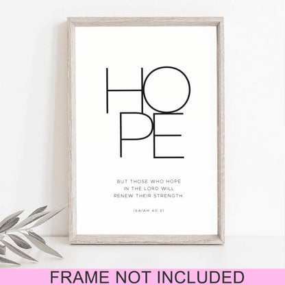 Hope But Those Who Hope - Isaiah 40:31 - Christian Wall Art Prints - Bible Verse Wall Art - Best Prints For Home - Ciaocustom