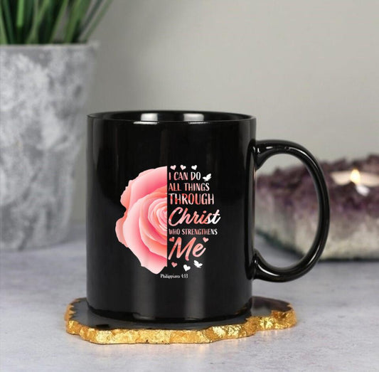 I Can Do All Things Though Christ - Christian Coffee Mugs - Bible Verse Mugs - Scripture Mugs - Religious Faith Gift - Gift For Christian - Ciaocustom