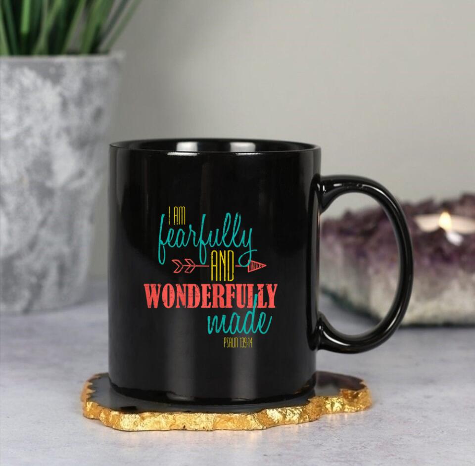 I Am Fearfully And Woderfully Made - Christian Coffee Mugs - Bible Verse Mugs - Scripture Mugs - Religious Faith Gift - Ciaocustom