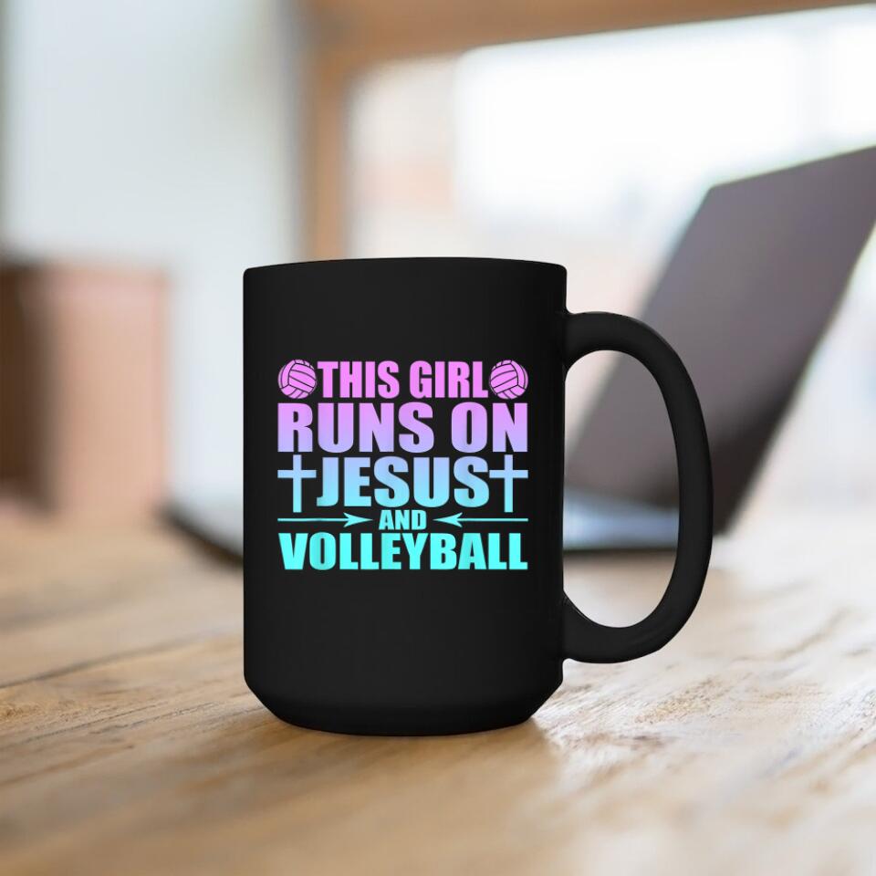 This Girl Runs On Jesus - Christian Coffee Mugs - Bible Verse Mugs - Scripture Mugs - Religious Faith Gift - Ciaocustom