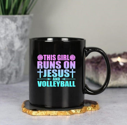 This Girl Runs On Jesus - Christian Coffee Mugs - Bible Verse Mugs - Scripture Mugs - Religious Faith Gift - Ciaocustom