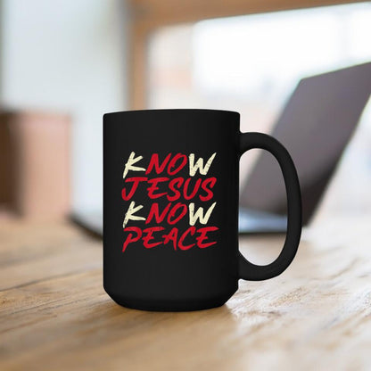 Know Jesus Know Peace Mug - Christian Coffee Mugs - Bible Verse Mugs - Scripture Mugs - Religious Faith Gift - Gift For Christian - Ciaocustom