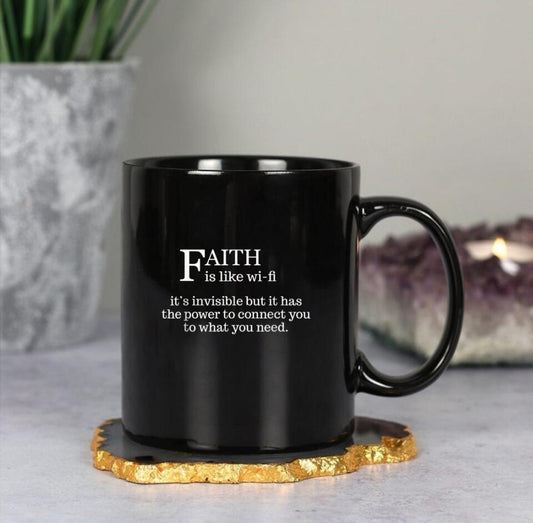 Faith Is Like Wifi Mug - Christian Coffee Mugs - Bible Verse Mugs - Scripture Mugs - Religious Faith Gift - Gift For Christian - Ciaocustom