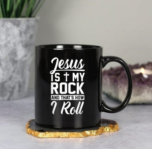 Jesus Is My Rock - Christian Coffee Mugs - Bible Verse Mugs - Scripture Mugs - Religious Faith Gift - Ciaocustom