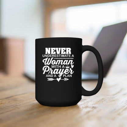 Woman With A Prayer - Christian Coffee Mugs - Bible Verse Mugs - Scripture Mugs - Religious Faith Gift - Ciaocustom