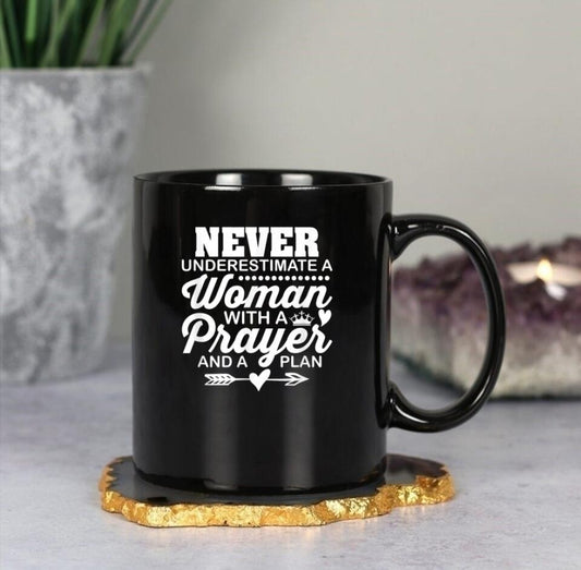 Woman With A Prayer - Christian Coffee Mugs - Bible Verse Mugs - Scripture Mugs - Religious Faith Gift - Ciaocustom