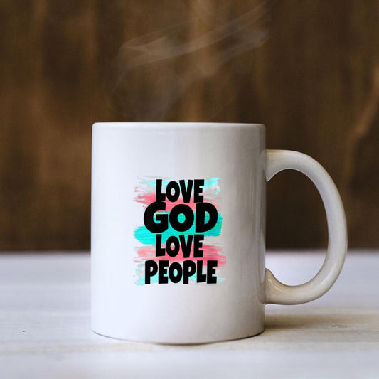Love God Love People -  Christian Coffee Mugs - Bible Verse Mugs - Scripture Mugs - Religious Faith Gift - Gift For Christian - Ciaocustom