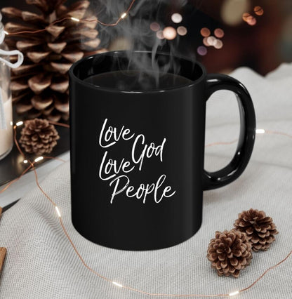 Love God Love People - Mugs - Bible Verse Mugs - Scripture Mugs - Religious Faith Gift - Gift For Christian - Ciaocustom