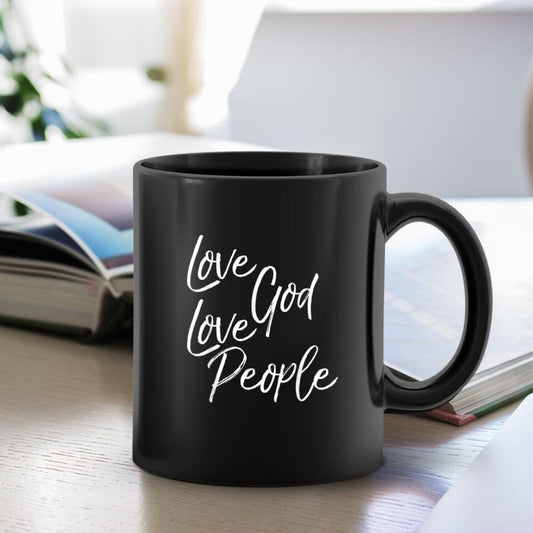 Love God Love People - Mugs - Bible Verse Mugs - Scripture Mugs - Religious Faith Gift - Gift For Christian - Ciaocustom