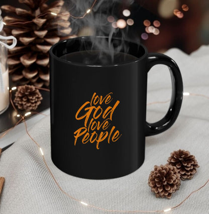 Love God Love People Orange - Bible Verse Mugs - Scripture Mugs - Religious Faith Gift - Gift For Christian - Ciaocustom