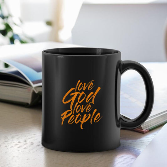 Love God Love People Orange - Bible Verse Mugs - Scripture Mugs - Religious Faith Gift - Gift For Christian - Ciaocustom