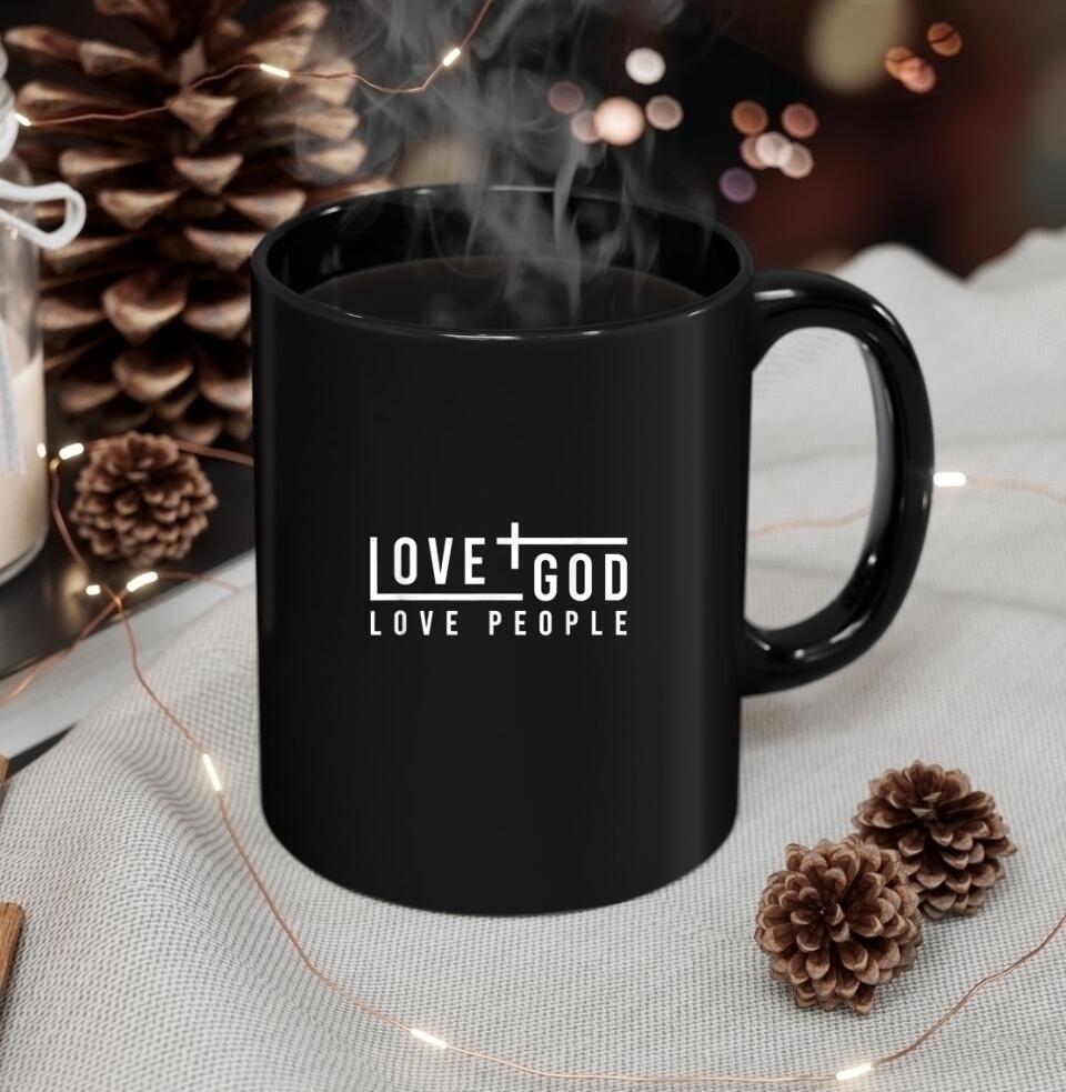 Love God Love People - Bible Verse Mugs - Scripture Mugs - Religious Faith Gift - Gift For Christian - Ciaocustom