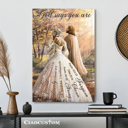 Jesus Becaude Of Him Heaven Knows My Name - Jesus Canvas Wall Art - Bible Verse Canvas - Christian Canvas Wall Art - Ciaocustom