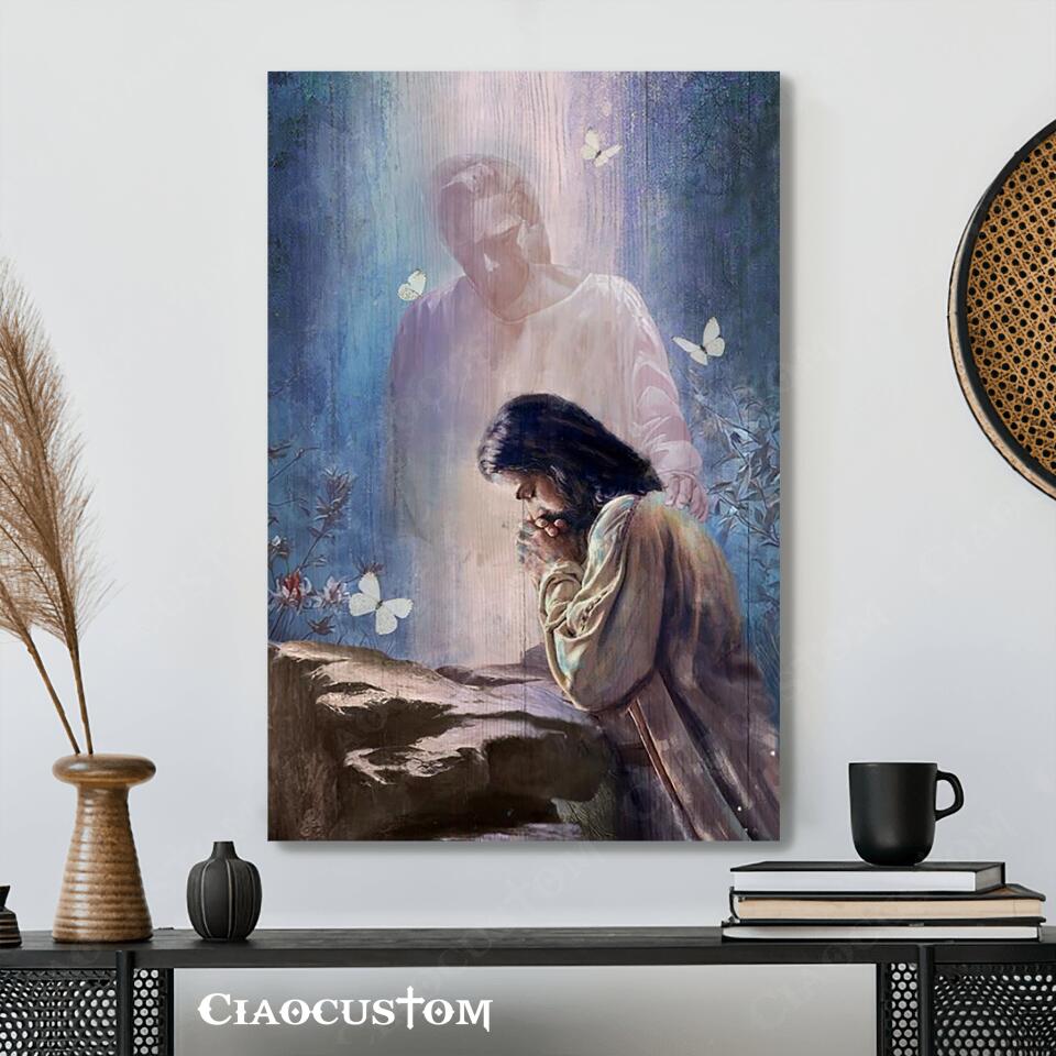 Jesus Becaude Of Him Heaven Knows My Name - Jesus Canvas Wall Art - Bible Verse Canvas - Christian Canvas Wall Art - Ciaocustom copy