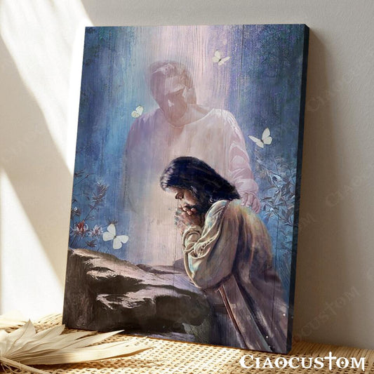 Jesus Becaude Of Him Heaven Knows My Name - Jesus Canvas Wall Art - Bible Verse Canvas - Christian Canvas Wall Art - Ciaocustom copy