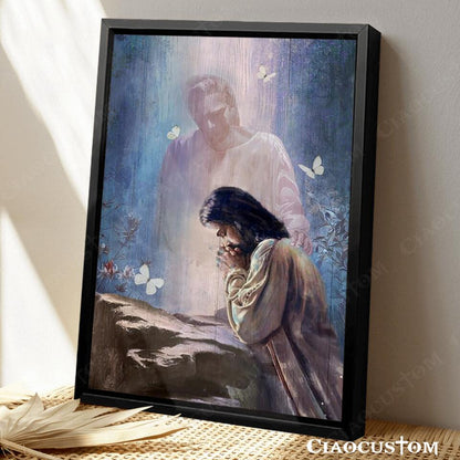 Jesus Becaude Of Him Heaven Knows My Name - Jesus Canvas Wall Art - Bible Verse Canvas - Christian Canvas Wall Art - Ciaocustom copy