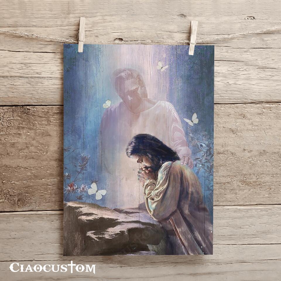 Jesus Becaude Of Him Heaven Knows My Name - Jesus Canvas Wall Art - Bible Verse Canvas - Christian Canvas Wall Art - Ciaocustom copy