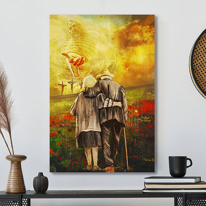 Bible Verse Wall Art Canvas - Scripture Canvas - Jessus And Old People Canvas Poster
