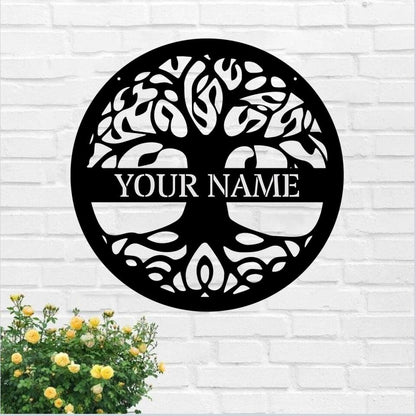 Personalized Tree Of Life Metal Sign - Custom Metal Signs - Metal Wall Art - Family Name Sign - Rustic Home Decor - Ciaocustom