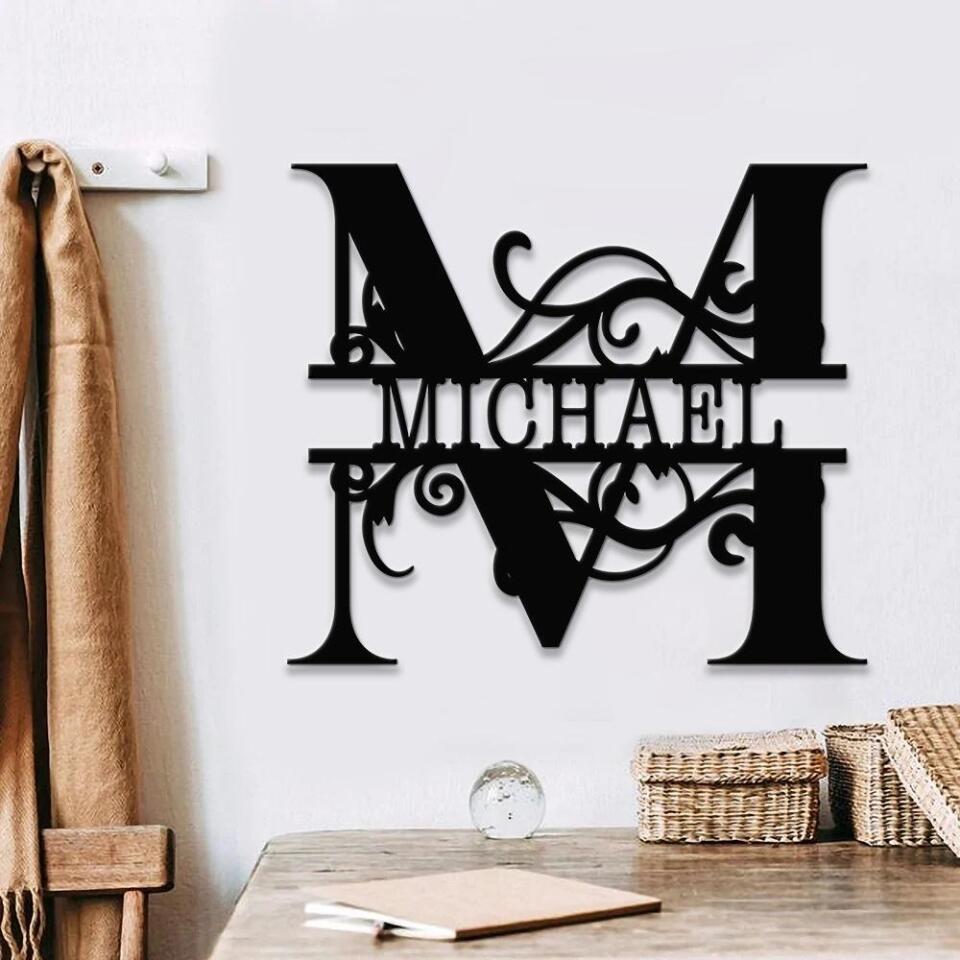 Personalized Metal Split Monogram Sign - Metal Letters Outdoor - Personalized Gift - Housewarming Gift - Ciaocustom