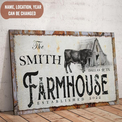 Personalized Farmhouse Canvas - Custom Farmhouse - Farmhouse Canvas Wall Art - Farmhouse Poster - Farmhouse Canvas Decor - Farmer Gifts - Ciaocustom