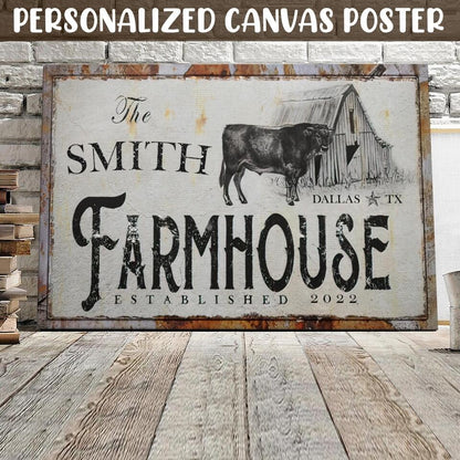 Personalized Farmhouse Canvas - Custom Farmhouse - Farmhouse Canvas Wall Art - Farmhouse Poster - Farmhouse Canvas Decor - Farmer Gifts - Ciaocustom